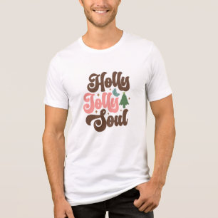 Camiseta Triblenda Vacaciones de los Navidades de Holly Jolly Soul Re