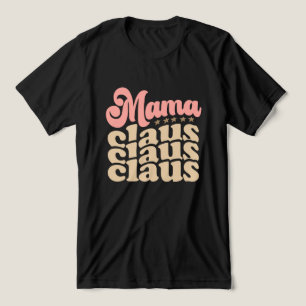Camiseta Triblenda Vacaciones de los Navidades Mama Claus Retro Groov