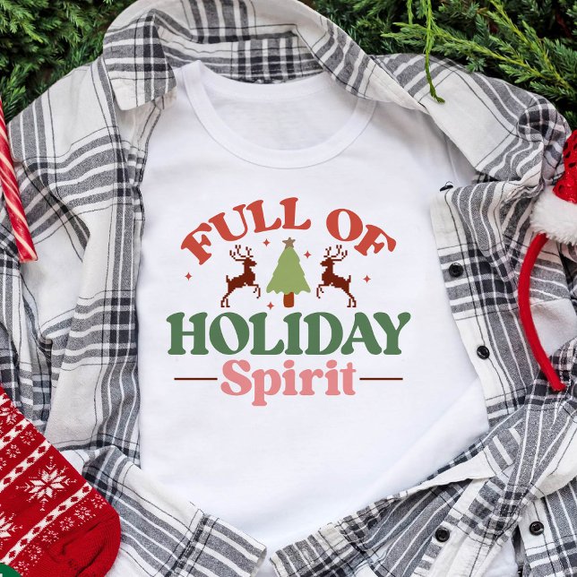Camiseta Triblenda Vacaciones de Navidades de Holiday Spirit Retro Gr (Holiday Spirit Retro Groovy Christmas Holidays T-Shirt
)
