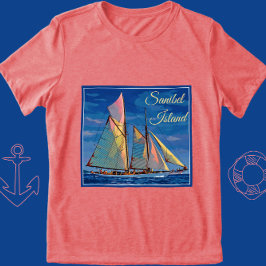 Camiseta Triblenda Vacaciones en barco de vela de la isla de Sanibel