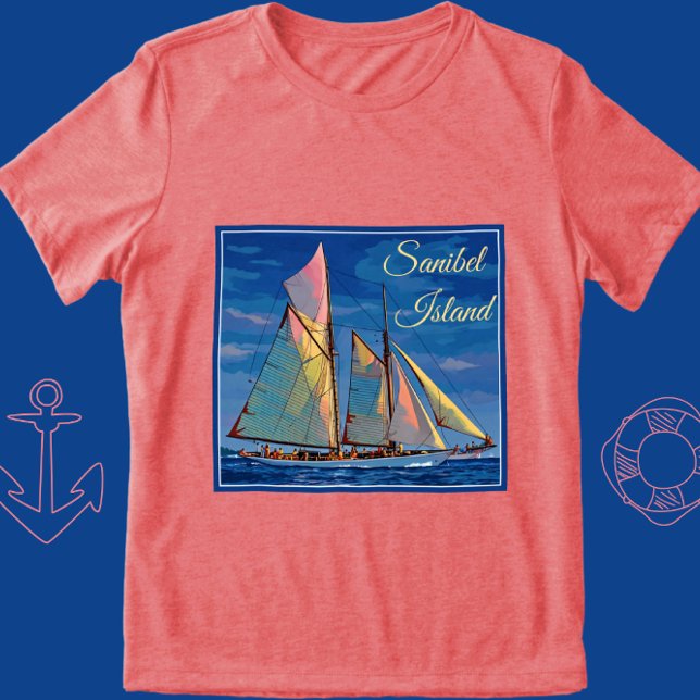 Camiseta Triblenda Vacaciones en barco de vela de la isla de Sanibel  (Subido por el creador)