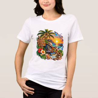 Camiseta Triblenda Vacaciones en el Océano al Atardecer