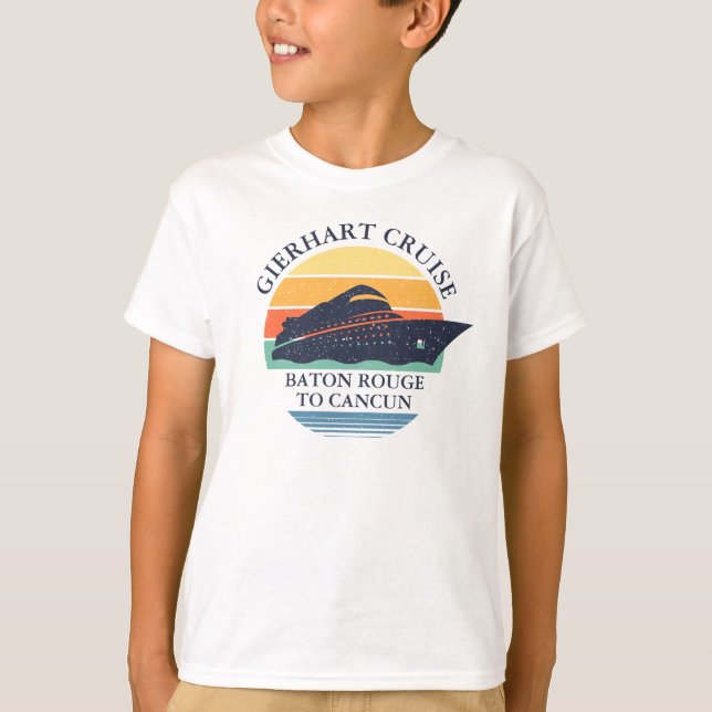 Camiseta Triblenda Vacaciones personalizadas de crucero familiar retr (Anverso)