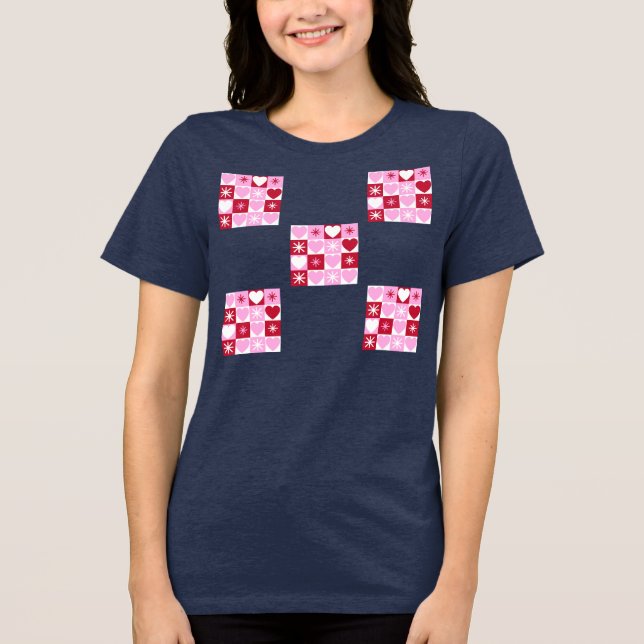 Camiseta Triblenda Valentine checkerboard  (Anverso)