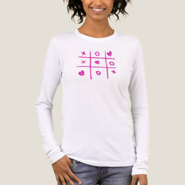 Camiseta Triblenda Valentine Tic Tac Toe Hearts Womens