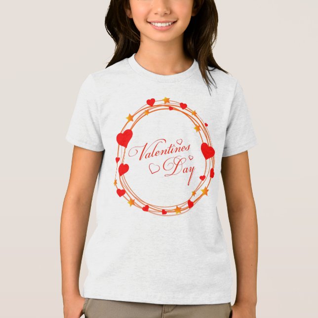 Camiseta Triblenda Valentine's Day Circle Design-25695 (Anverso)