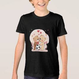 Camiseta Triblenda Valentine's Day with Bears in Love and Soccer