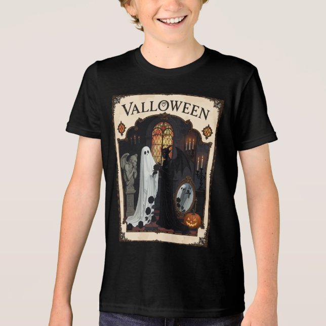 Camiseta Triblenda Valloween Ceremony Ghost And Robed Figure (Anverso)