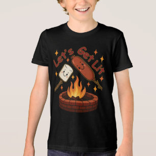 Camiseta Triblenda Vamos a conseguir Firepit - malvavisco y perro cal