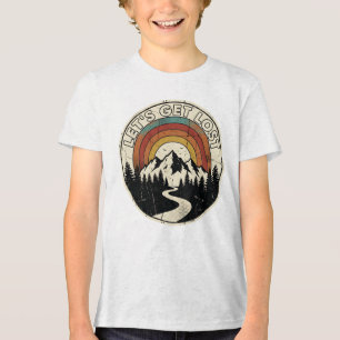 Camiseta Triblenda Vamos a Perdernos Aventura en la Montaña Retro al 
