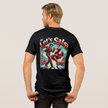 Vamos Salsa Dance Tri-Blend T-Shirt (Diseño Atrás)