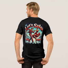 Camiseta Triblenda Vamos Salsa Dance Tri-Blend T-Shirt (Diseño Atrás)