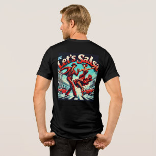 Camiseta Triblenda Vamos Salsa Dance Tri-Blend T-Shirt (Diseño Atrás)