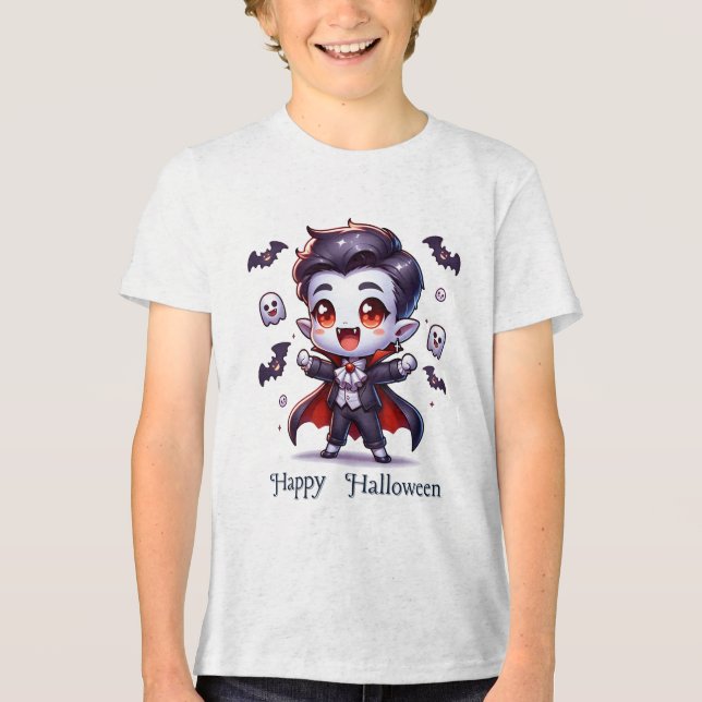Camiseta Triblenda Vampiro lindo-disfraces de Halloween (Anverso)