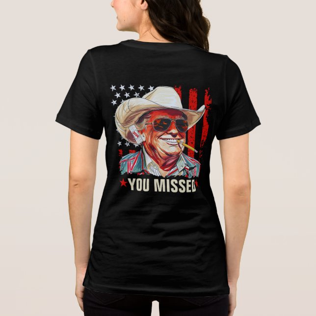 Camiseta Triblenda Vaquero occidental de Trump que perdiste a las muj (Reverso )