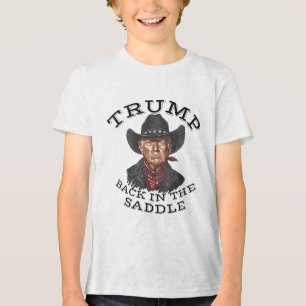 Camiseta Triblenda Vaquero Trump De Nuevo En La Inauguración De La Ca