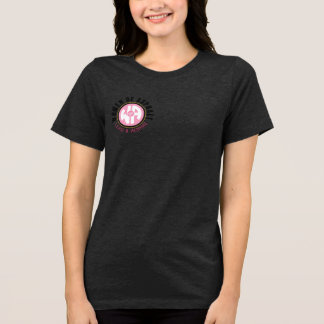 Camiseta Triblenda "Ve con las damas rosadas" Camiseta negra