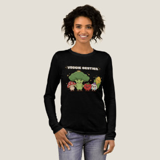 Camiseta Triblenda Veggie Besties | Cute Kawaii Cartoon Vegetable