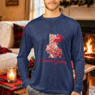 Camiseta Triblenda Vela Navideña con Cintas