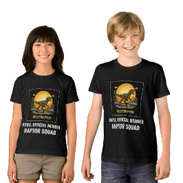 Camiseta Triblenda Velociraptor Dinosaur Prehistoric Moon