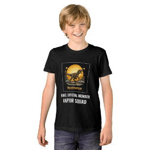 Camiseta Triblenda Velociraptor Dinosaurio Prehistórico Luna