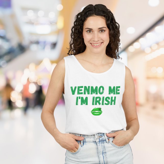 Camiseta Triblenda "Venmo me soy irlandés" Baby Tee - Funny St. Patri ("Venmo Me I'm Irish" Baby Tee - Funny St. Patrick's Day Fitted Tee)