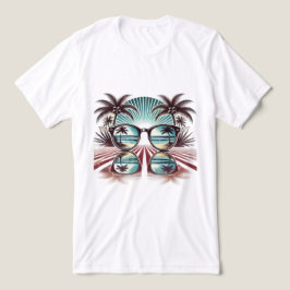 Camiseta Triblenda Verano de gafas de sol de época 9