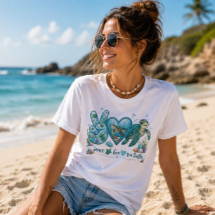 Camiseta Triblenda Verano de Paz, Amor y Tortugas Marinas
