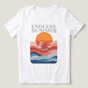 Camiseta Triblenda Verano sin fin - Sunset Retro y Vibes de playa