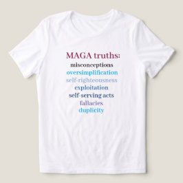 Camiseta Triblenda verdades MAGA mensaje anti-MAGA