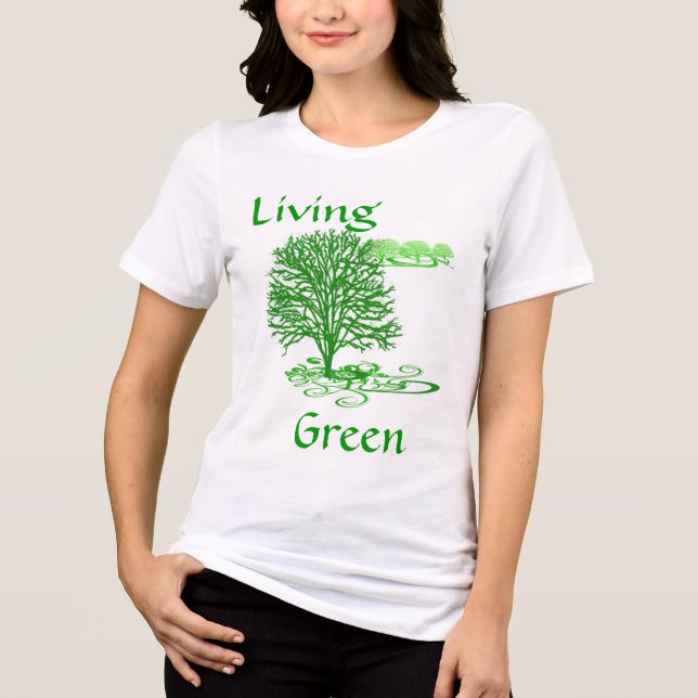 Camiseta Triblenda Verde viviente (Anverso)