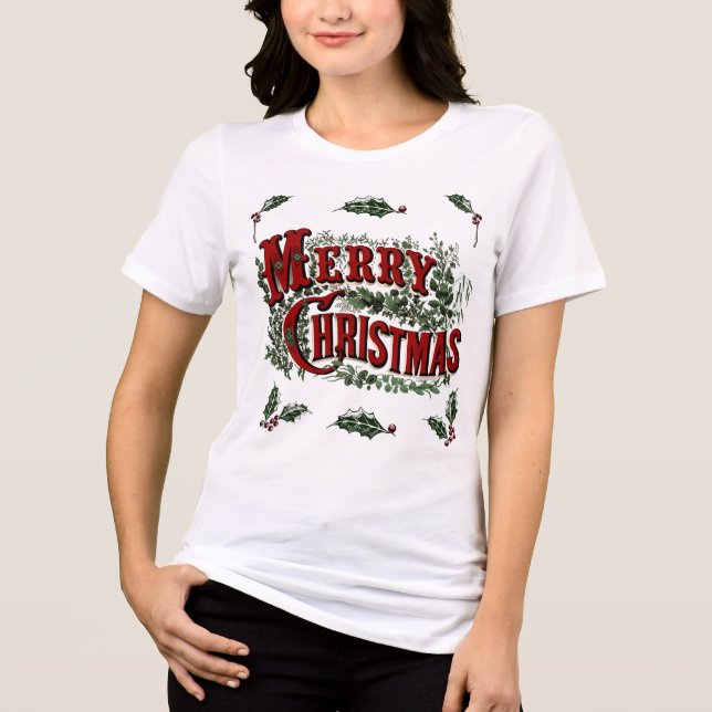Camiseta Triblenda Verdes 1876 Feliz Navidad (Anverso)