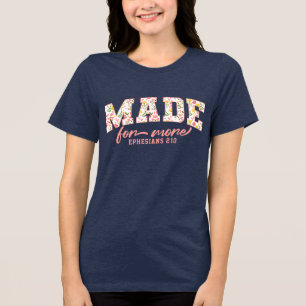 Camiseta Triblenda Versículo Bíblico de Flor Silvestre Inspiradora