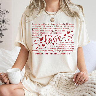 Camiseta Triblenda Verso de amor personalizado con nombres para regal