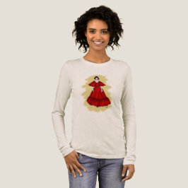 Camiseta Triblenda Vestido Rojo Suave y Vibraciones de Moda Fluyente