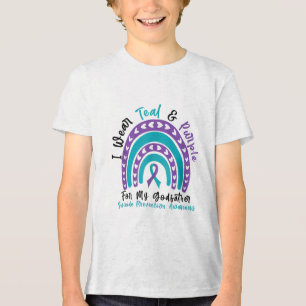 Camiseta Triblenda Vestir Verde azulado &amp; Púrpura Para La Prevale