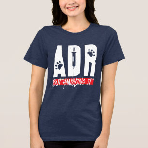Camiseta Triblenda Vet Tech Veterinaria ADR, pero manejando la Noveda