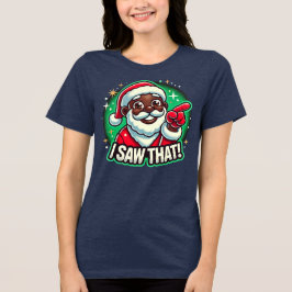 Camiseta Triblenda Vi Eso" Papá Noel Negro