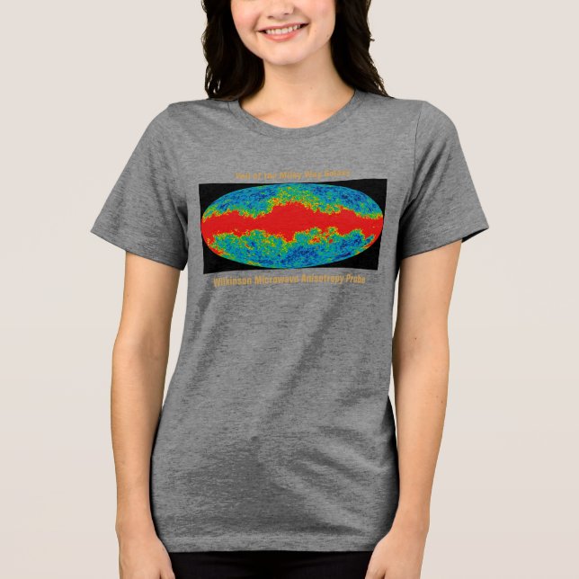 Camiseta Triblenda Vía Láctea Velo De Galaxia Sobre Universo WMAP (Anverso)
