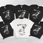 Camiseta Triblenda Viajar O Morir Hasta La Muerte De Los Fiestas Bach<br><div class="desc">Prepárate para el fiesta con un giro gótico en nuestra "Camisa o muerte hasta morir Fiesta" Bachelorette Tri-Blend Shirt. Perfecto para una bachillerato con temática de Halloween o una celebración gótica de bodas, esta camisa presenta un diseño audaz de "Paseo o Muerte" que agrega un toque de humor y estilo...</div>