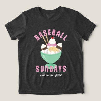 Camiseta Triblenda Viaje De Béisbol Los Domingos Camiseta De Helado