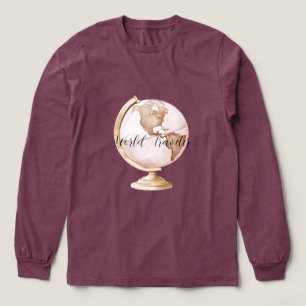 Camiseta Triblenda Viajero Mundial Globo Rosa