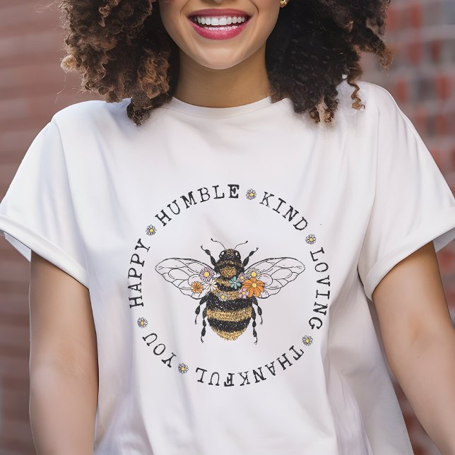 Camiseta Triblenda Vibe positiva, camiseta de las mujeres abejas (Subido por el creador)