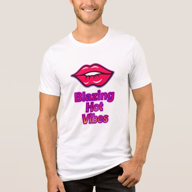 Camiseta Triblenda Vibes calientes deslumbrantes Bella+Canvas Tri-Ble (Anverso)