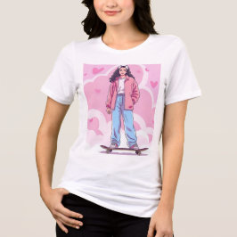Camiseta Triblenda Vibes de Chica para patinadores - Collage estético