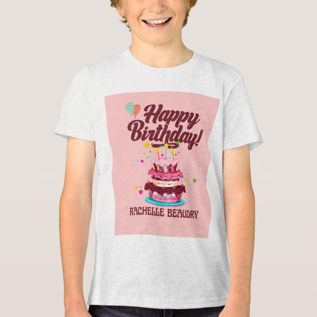 Camiseta Triblenda Vibes de cumpleaños (Anverso)
