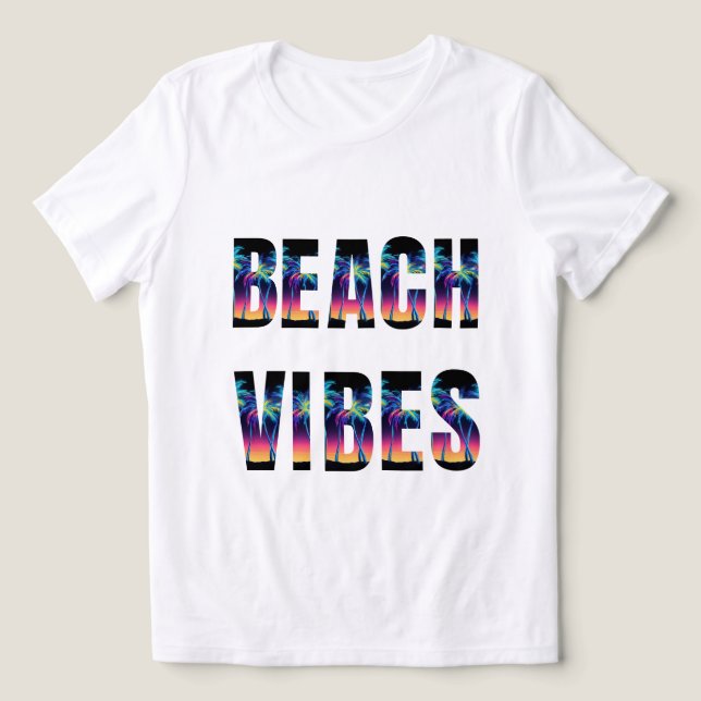 Camiseta Triblenda Vibes de playa para mujeres (Diseño delantero )