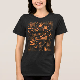 Camiseta Triblenda Vibes Doodle Halloween - Noche de fantasía
