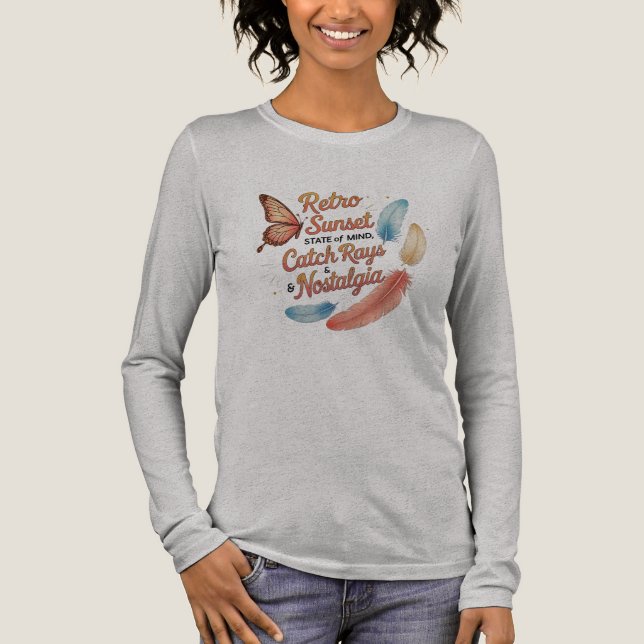 Camiseta Triblenda Vibes Fetherlight - Nostalgia Retro Sunset (Anverso)