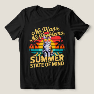 Camiseta Triblenda Vibraciones de gato de verano – divertida playa re